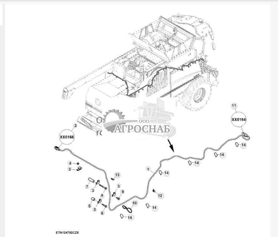 Провод камеры, задний капот Tier 2, жгут проводов 